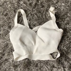 White open crop top